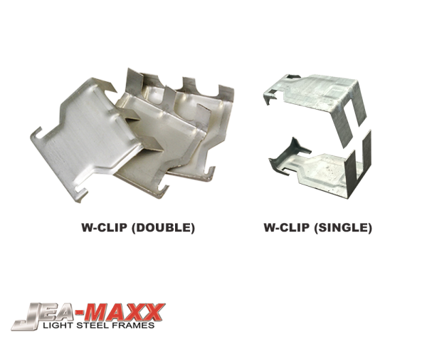 Furring Clips, Single W-Clip, Double W-Clip, w-clip for light steel frames